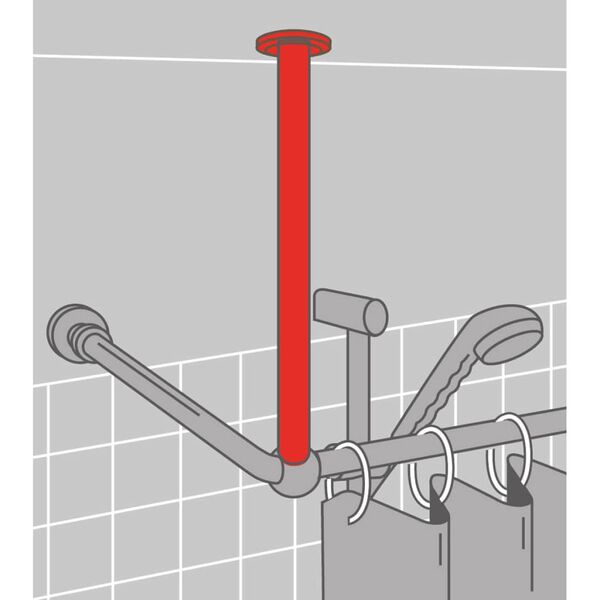 Sealskin Support de plafond Seallux 60 cm Chrome