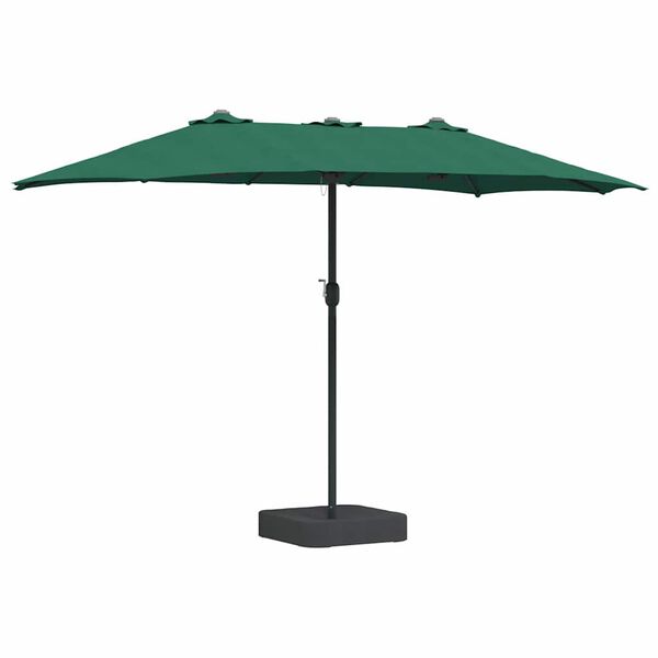 vidaXL Parasol de jardin Vert 385 x 209 x 244 cm tissu