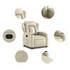 vidaXL Fauteuil inclinable Cr&egrave;me Similicuir