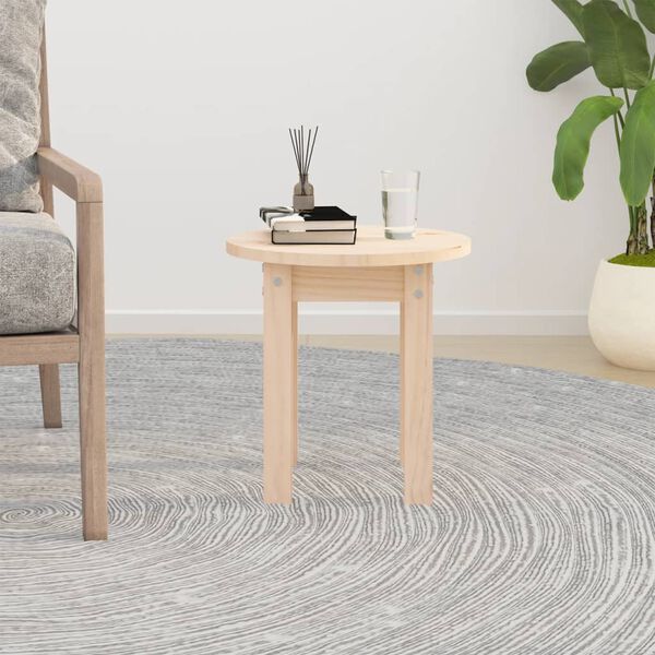 vidaXL Table basse &Oslash; 35x35 cm Bois massif de pin