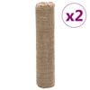 vidaXL Rouleaux de jute 2 pcs 0,5x50 m 100 % jute 200 g/m&sup2;