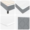 vidaXL Lit &agrave; ressorts avec matelas Gris clair 120 x 190 cm tissu