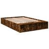 vidaXL Cadre de lit sans matelas ch&ecirc;ne fum&eacute; 140x190 cm