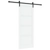 vidaXL Porte coulissante 83 x 211 cm Bois d'ing&eacute;nierie Blanc et noir