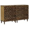 vidaXL Buffet 2 pcs Marron 60 x 33,5 x 75 cm Bois de mangue massif