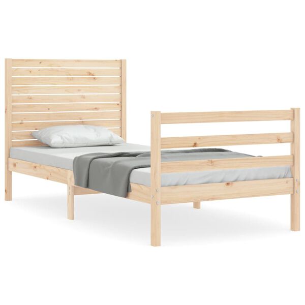 vidaXL Cadre de lit sans matelas 100x200 cm bois massif