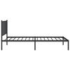 vidaXL Cadre de lit métal sans matelas avec tête de lit noir 90x200 cm