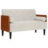 vidaXL Canap&eacute; deux places avec coussins cylindriques cr&egrave;me 110 cm