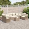 vidaXL Ensemble de canap&eacute; de jardin 11 pcs Marron Poly rotin