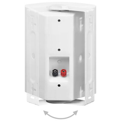 vidaXL Haut-parleurs stéréo muraux 2pcs blanc intérieur extérieur 100W