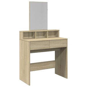 vidaXL Coiffeuse avec miroir ch&ecirc;ne sonoma 80x41x144,5 cm