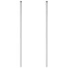 vidaXL Poteaux de clôture 2 pcs Argent Acier peint par poudre