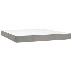 vidaXL Matelas &agrave; ressorts ensach&eacute;s mi-ferme gris clair 160x200x20 cm