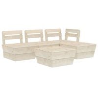 vidaXL Salon de jardin palette 5 pcs Bois d'épicéa imprégné