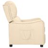 vidaXL Fauteuil inclinable Cr&egrave;me Tissu