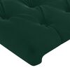 vidaXL T&ecirc;te de lit &agrave; LED Vert fonc&eacute; 200x7x78/88 cm Velours