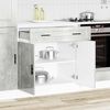 vidaXL Armoire de cuisine Porto gris b&eacute;ton bois d'ing&eacute;nierie
