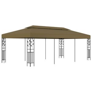 vidaXL Chapiteau 6x3 m Taupe 180 g/m&sup2;