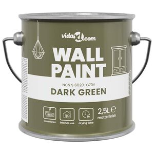 vidaXL Peinture murale Vert 2,5 L Impression murale