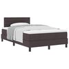 vidaXL Lit &agrave; ressorts avec t&ecirc;te de lit Marron fonc&eacute; 120 x 190 cm tissu