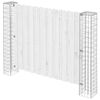 vidaXL Poteau de cl&ocirc;ture. 2 pc 20 x 20 x 190 cm M&eacute;tal Argent&eacute;