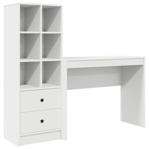 vidaXL Bureau Blanc 145,5 x 40 x 127 cm 2 pc