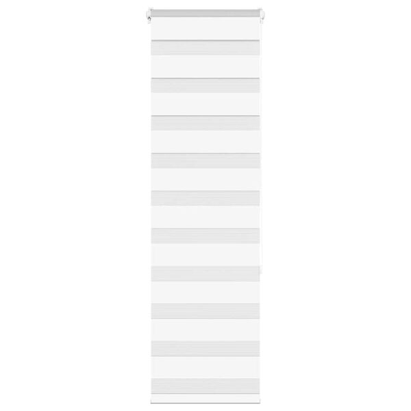 vidaXL Store z&egrave;bre blanc 45x150 cm largeur du tissu 40,9 cm polyester