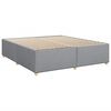 vidaXL Sommier &agrave; lattes de lit avec matelas Gris clair 200x200cm Tissu