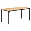 vidaXL Table de salle &agrave; manger 160x80x76 cm Bois de manguier brut