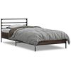vidaXL Cadre de lit sans matelas ch&ecirc;ne marron 75x190 cm