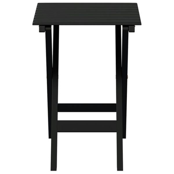 vidaXL Table d&rsquo;appoint pliable noir bois de peuplier massif