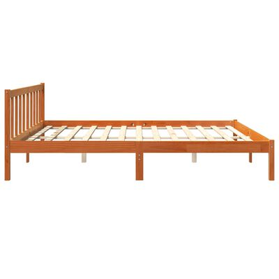 vidaXL Cadre de lit sans matelas cire marron 180x200cm bois pin massif