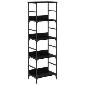 vidaXL &Eacute;tag&egrave;re 4 niveaux 50 x 33 x 153 cm Bois d'ing&eacute;nierie Ch&ecirc;ne noir