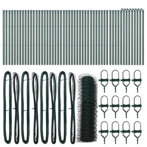 vidaXL Fixation au sol hexagonale 100 x 0,4 m Acier recouvert de PVC