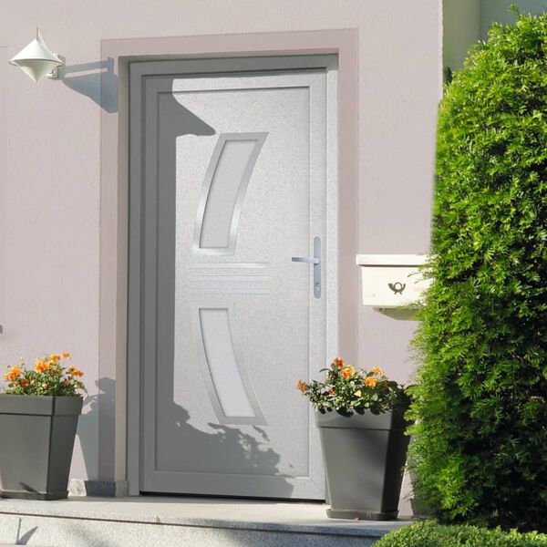 vidaXL Porte d'entr&eacute;e Blanc 98x208 cm PVC