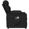 vidaXL Fauteuil de massage Noir Tissu