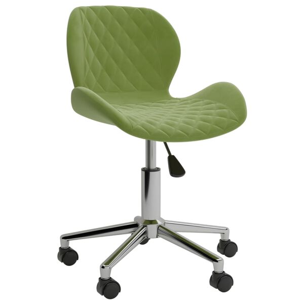 vidaXL Chaises pivotantes &agrave; manger lot de 4 vert clair velours