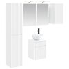 vidaXL Ensemble d'armoire de salle de bain 5 pcs Blanc