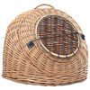 vidaXL Cage de transport pour chats 45x35x35 cm Saule naturel