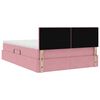 vidaXL Lit de Rangement avec matelas Rose 140 x 190 cm Velours