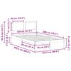 vidaXL Cadre de lit Gris fonc&eacute; 120 x 200 cm Pin massif