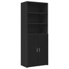 vidaXL Armoire de rangement noir 70x42,5x225 cm bois d'ing&eacute;nierie