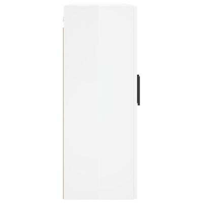 vidaXL Armoire murale blanc brillant 69,5x34x90 cm