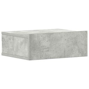 vidaXL Table de chevet flottante Gris b&eacute;ton Bois d'ing&eacute;nierie