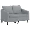 vidaXL Canap&eacute; &agrave; 2 places Gris clair 120 cm Tissu