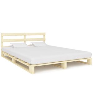 vidaXL Cadre de lit de palette sans matelas 160x200 cm bois massif pin