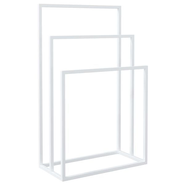 vidaXL Porte-serviettes sur pied Blanc 48x24x79 cm Fer