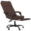 vidaXL Fauteuil de massage inclinable de bureau Marron Similicuir