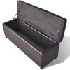 vidaXL Banc long de rangement bois marron