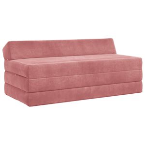 vidaXL Canap&eacute;-lit pliable Rose 120 x 60 x 49 cm Tissu